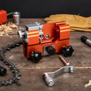 Portable Chainsaw Sharpener Kit, High Precision Grinding Tool with Non-slip Handle. Durable Alloy Steel for Chainsaw & circular Saw Maintenance, Includes Carry Case for Efficient repairs