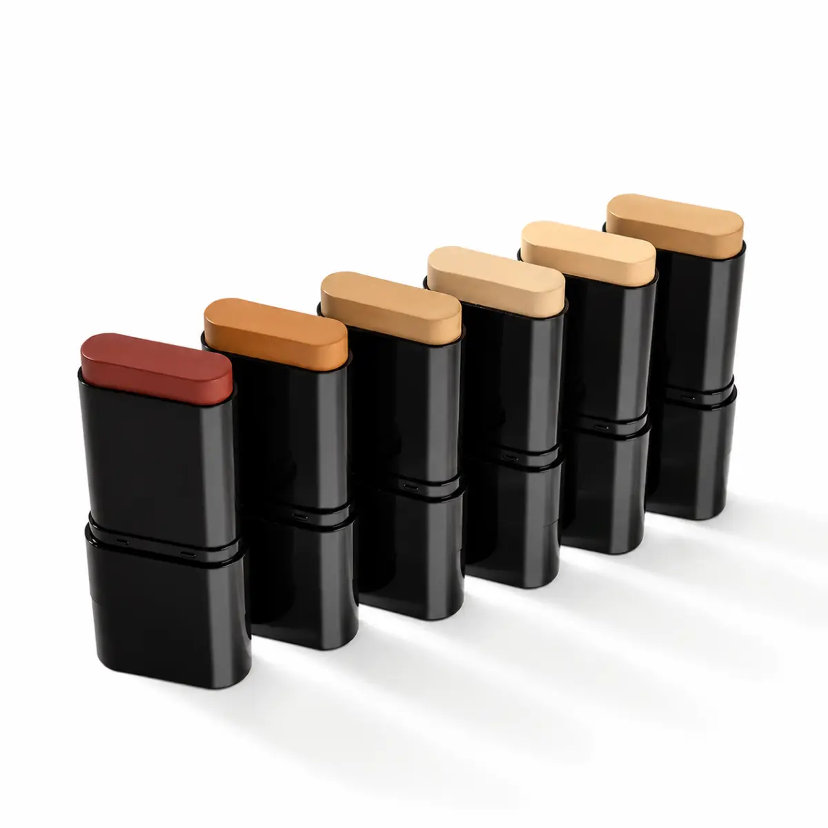 Dual-Ended Foundation Stick with Brush - Moisturizer Stick Form, Hydrating Full Coverage Concealer, Lightweight Radiant Finish Cosmetic for All Skin Types, Multiple Shades Makeup
