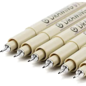Muchcute Extra Fine Point Writing Pens:6 Black 0.25mm Ultra Thin Micron Pen 01 No Bleed  Journaling Study Supplies Annotation Smooth   Line Tip Fineliner Gel Felt Ink Markers Stuff