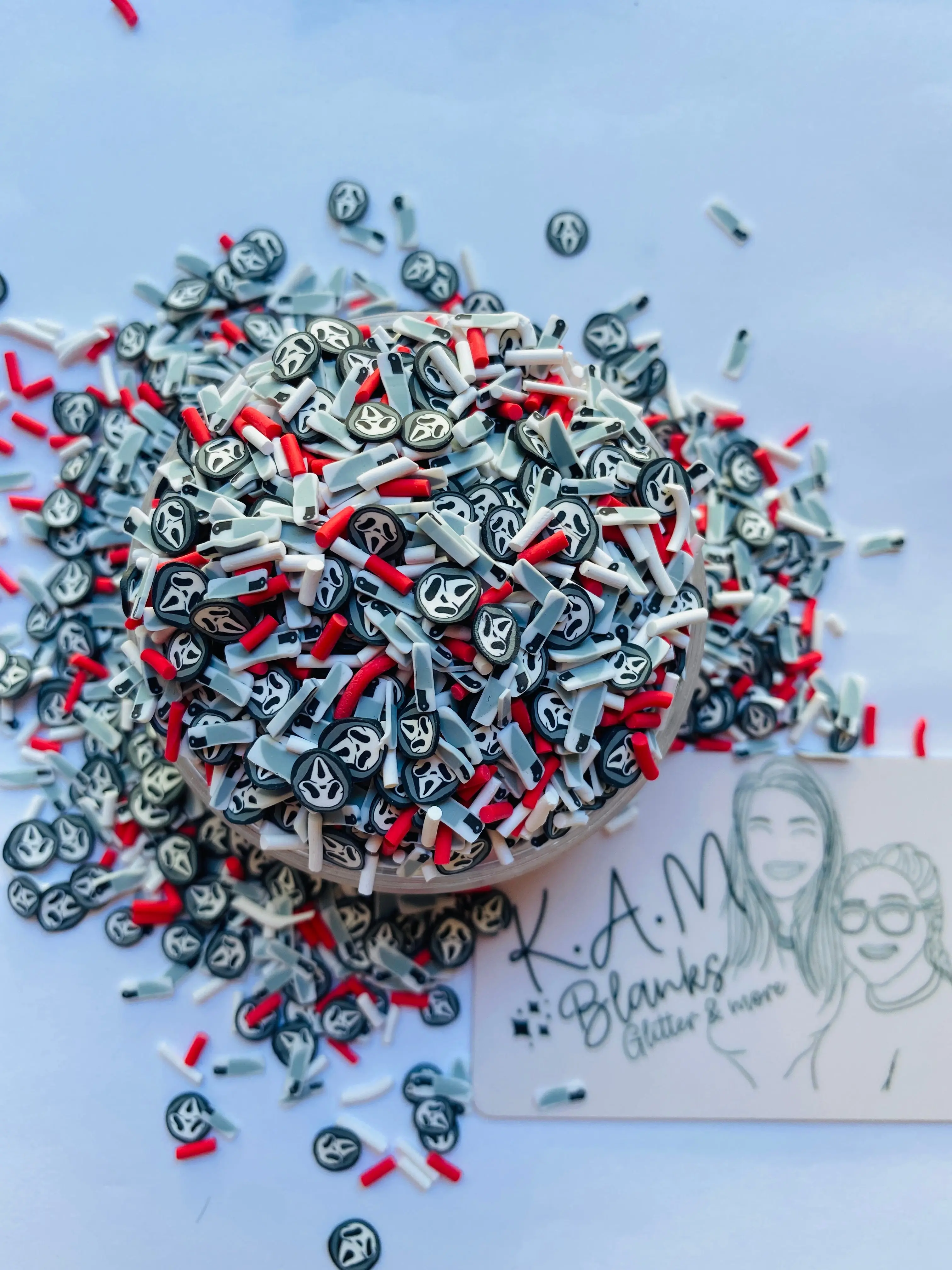 Ghost Face Mix | POLYMER CLAY SLICES NON EDIBLE