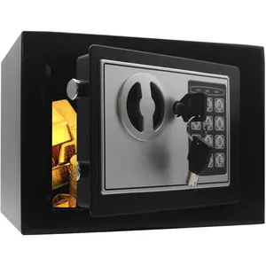 Key and   Safe Box Digital Deposit Box for Home Office Hotel Business Lock Box for   Storage (Black, 0.17 Cubic )