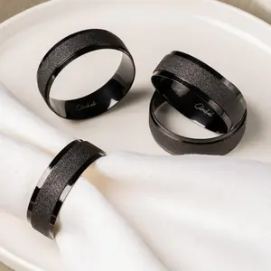 Award-Winning CLOCHEL Napkin Rings Stainless Steel Serviette Buckles Set of 4 Adornment for Elegant Dining,Table Decorations, Banquet, Wedding, Casual, Engagement, Reception & Everyday CSKY-8