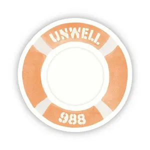 Unwell 988 Life Raft Sticker