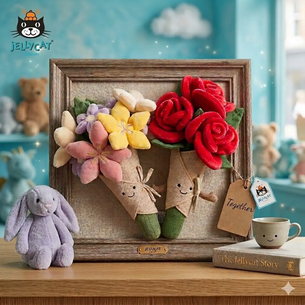 Jellycat Amuseables Flower Bouquet Plush | Cute Soft Floral Stuffed Toy