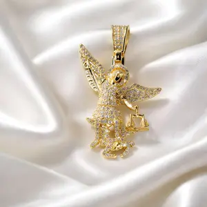 Vermeil Moissanite St.Michael Pendant