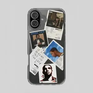 Drake Album Covers and Tracklists Clear Phone Case 2 for iPhone 11-17 Pro Max Plus Air Series Polycarbonate Shock-Absorbing Slim Lightweight Scratchless Protection Meets Style