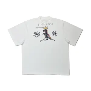 Good Times TeeDesigner Hand Drawn Graffiti T-Shirt, Unique Edgy Personality Graphic Short Sleeve Casual Streetwear Top