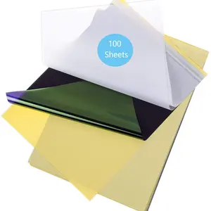 Tattoo Transfer Paper, 100 Sheets A4 Size Tattoo Stencil Paper, 4 Layer Tattoo Transfer Paper for Tattoo Machine, Tattoo Supplies, Cosmetic