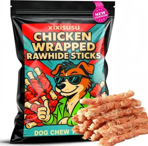 Chicken Wrapped Rawhide Chews for Dogs - 20 Count of 5-Inch Sticks | Long-Lasting Dental Chews with Natural Chicken Flavor | Medium Dog Treats for Aggressive Chewers & Teeth Cleaning
