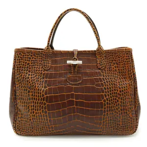Pre-owned Longchamp Calfskin Tote Bags Roseau Leather Tote Bag