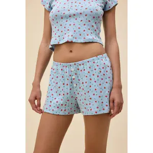 Strawberry All Over Print Pointelle Short