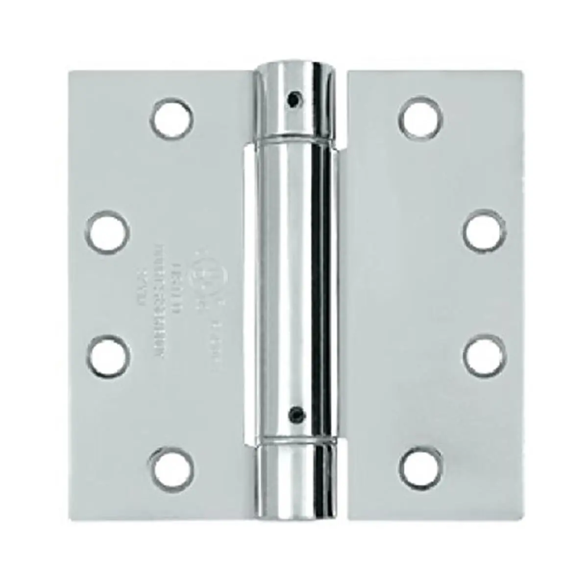 212 MAIN Deltana Steel Spring Hinge - 4.5x4.5 in., Polished Chrome, Spring-Action Door Hardware
