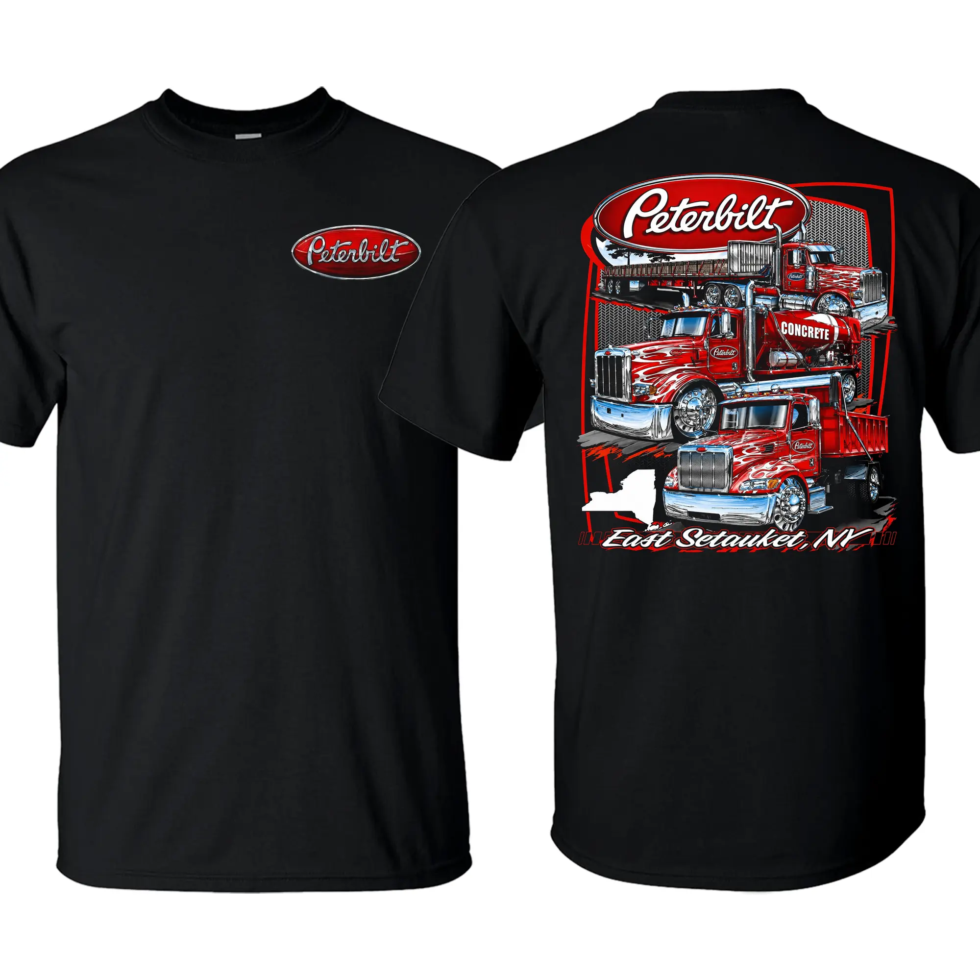 A.S Peterbilt Concrete Truck T-Shirt – Heavy Haul Big Rig Graphic Tee, Construction Trucker Shirt for Diesel Lovers and Truck Drivers