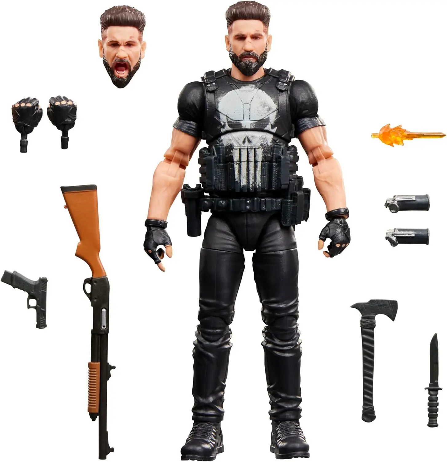 Marvel Legends Series Punisher, The Punisher Collectible 6-Inch Action Figure Set