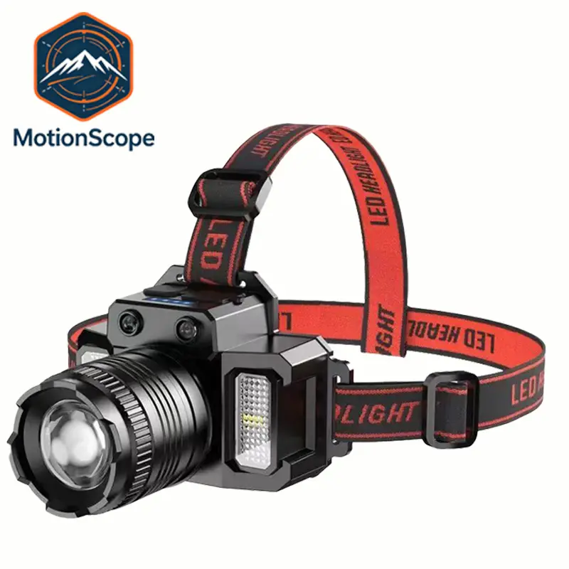 Rechargeable Headlamp，Usb Rechargeable Waterproof Headlamp for Exploration,150,000 Lumen Super Bright LED Head Torch with 5 Modes & Adjustable Strap for Camping,