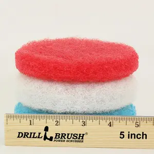 5 inch Red, White, and Blue Replacement Scrub Pad Refills (part number Refills-5in-Red-Wh-Blu)