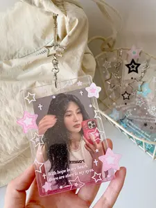 Acrylic Star Card Holder, Japanese Korean Style, 3 Inch Instant Film Idol Collection Case, Cute Card Storage Protector, Photocards Box, Photo Organizer