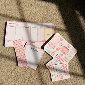 Pink Planner Kit | Weekly Planner + Sticker Sheets