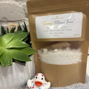 Sunny Magic Fizz Bath Crumble -  Kid Friendly | Extra Fizz Bath Dust | Relax • Splash • Dream | Silky, Fun, Fast-Dissolving Bath Magic Aroma Bath For Kids