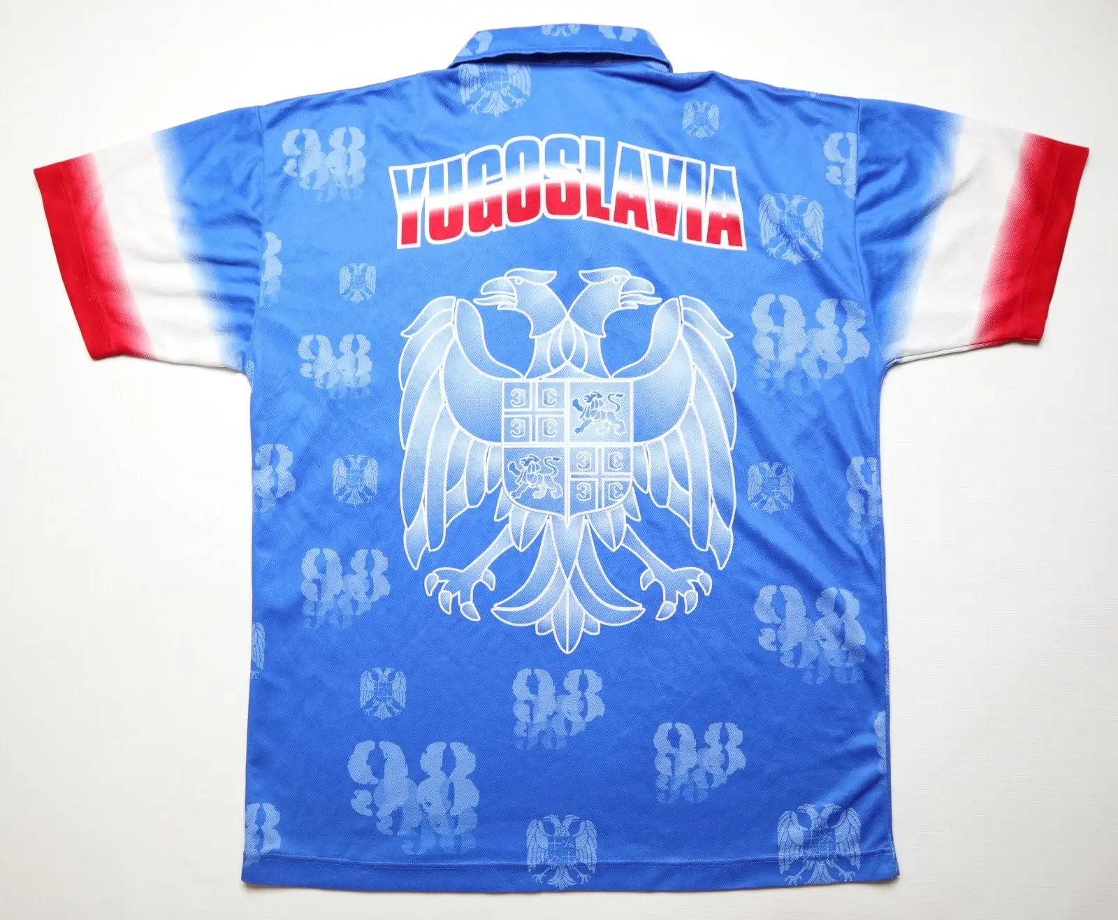 YUGOSLAVIA Vintage Retro Football Style Shirt – 90s Inspired All Over Print Graphic Jersey Top, Casual Streetwear Summer Outfit for Men