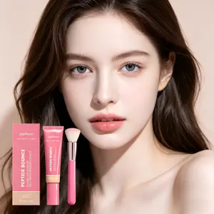 Zephoco Peptide Bounce Foundation - Lightweight, Long-Lasting Natural Finish with Applicator Brush