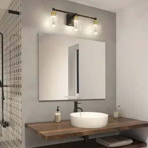 Champagne Globe bathroom vanity light