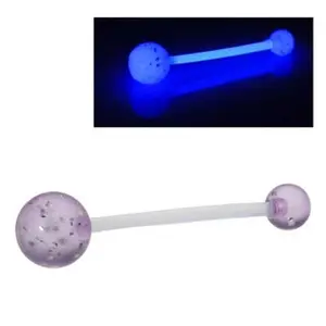 Purple Glitter Pregnant Belly Ring