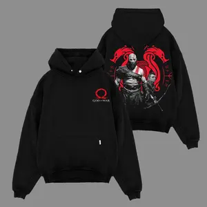 [God Of War] Kratos and Atreus Hoodie Shirt Premium Cotton, God Of War Fans, RPG Game Graphic Hoodie, Streetwear Hoodie Unisex Oversize Gift for RPG Game Lovers