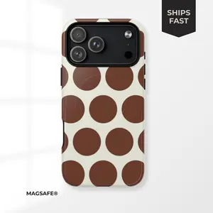 Polka Dot MagSafe iPhone Case – Custom Initials, Y2K Style