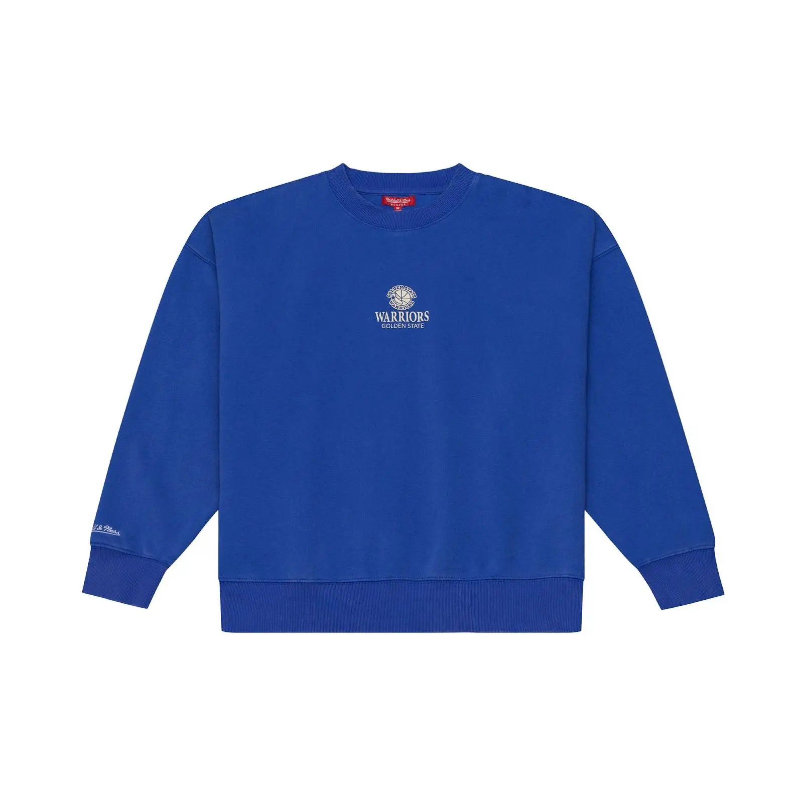 Women's Golden State Warriors Royal Core Essentials Lightweight Sweatshirt NBA Throwback Crewneck Vintage Fan Gear Mitchell & Ness
