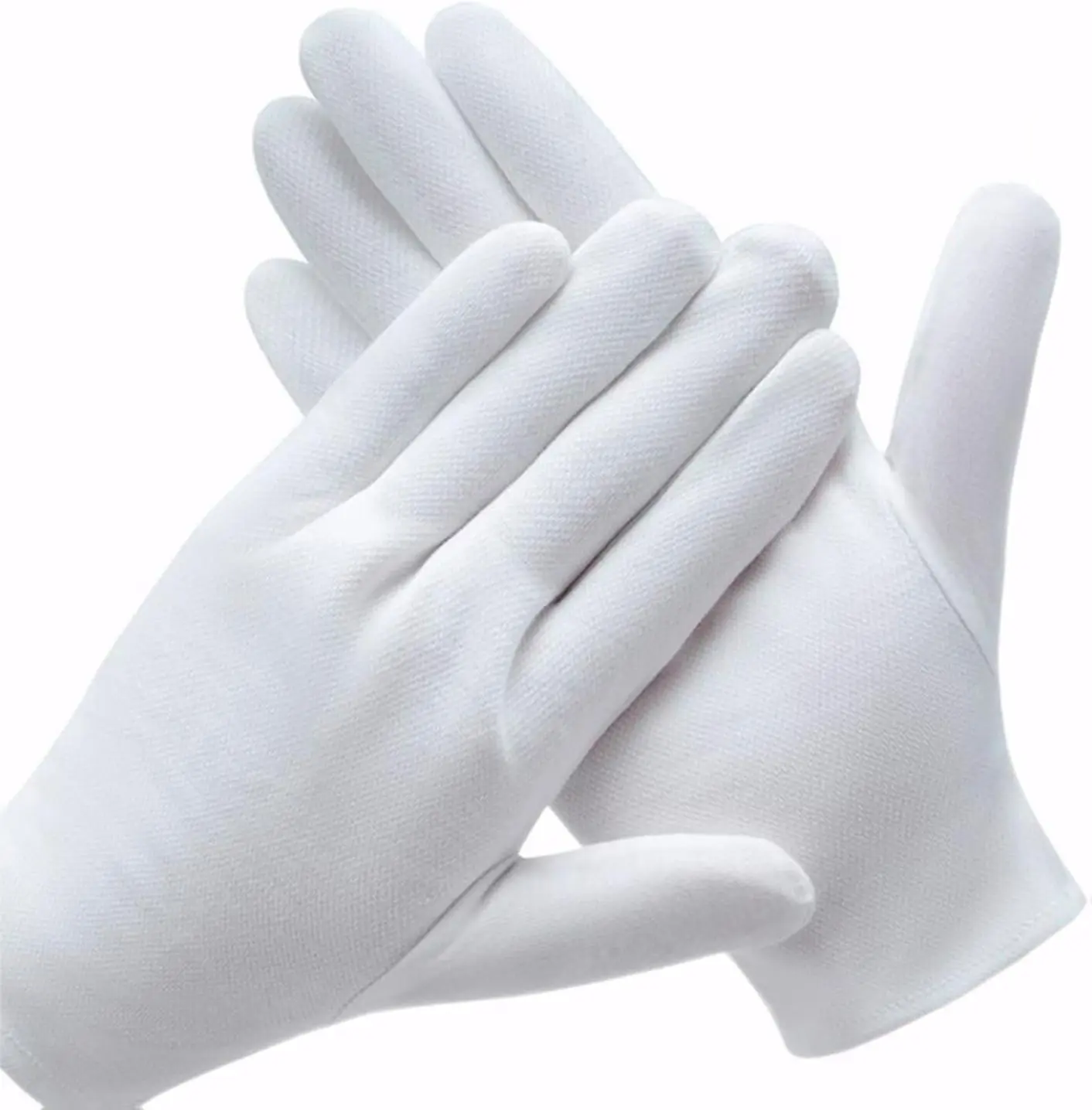 3 Pairs Absorbent Cotton Gloves for Adults, Unisex White Liners for Moisturizing Dry Hands, Daily Haircare, and Protecting Albums, 8.6" Length, Breathable Fabric Keeps Hands Cool, Cotton Blend, Prevents Prints