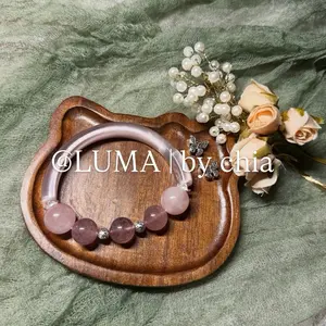 LUMA | by chia Soft Crush Half Bangle Beaded Bracelet