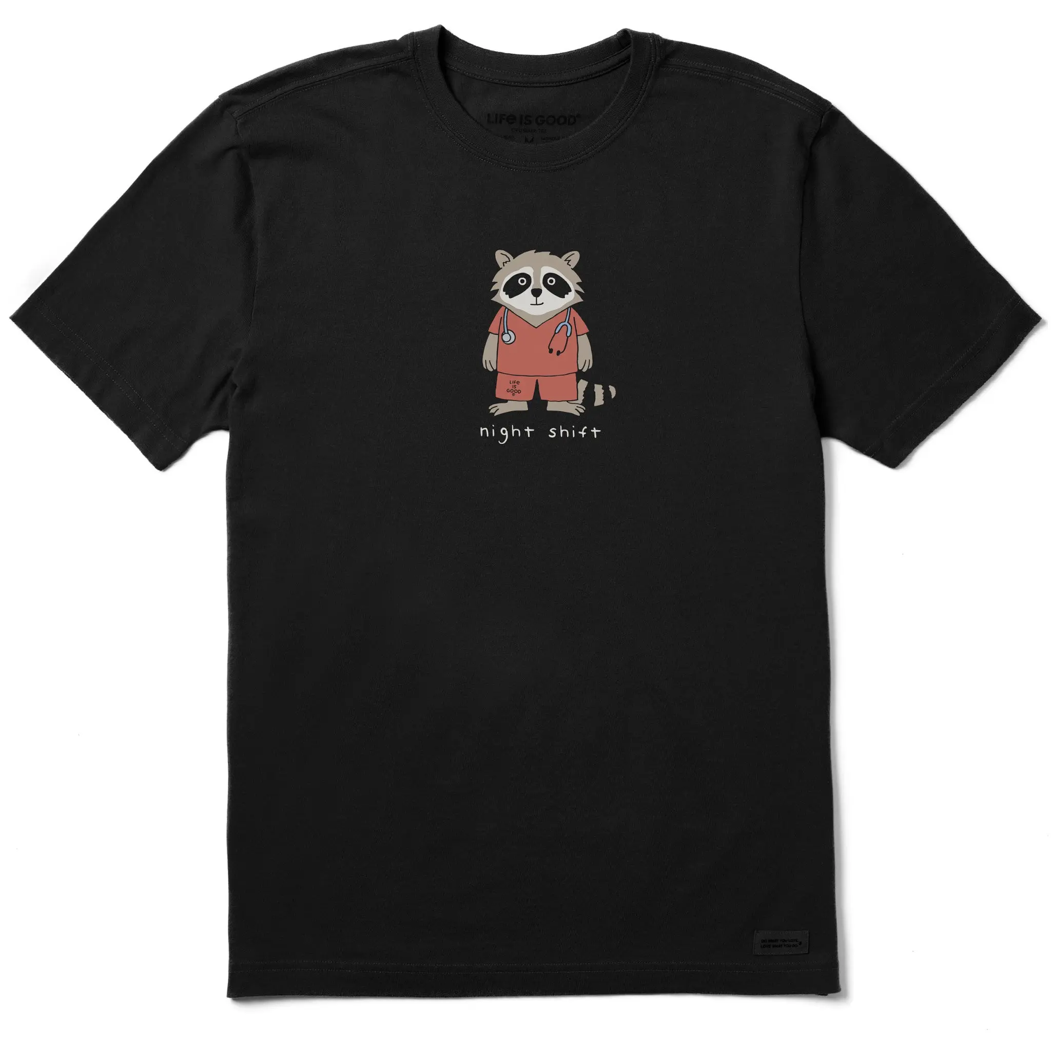 Men's Night Shift Raccoon Short Sleeve Crusher Tee