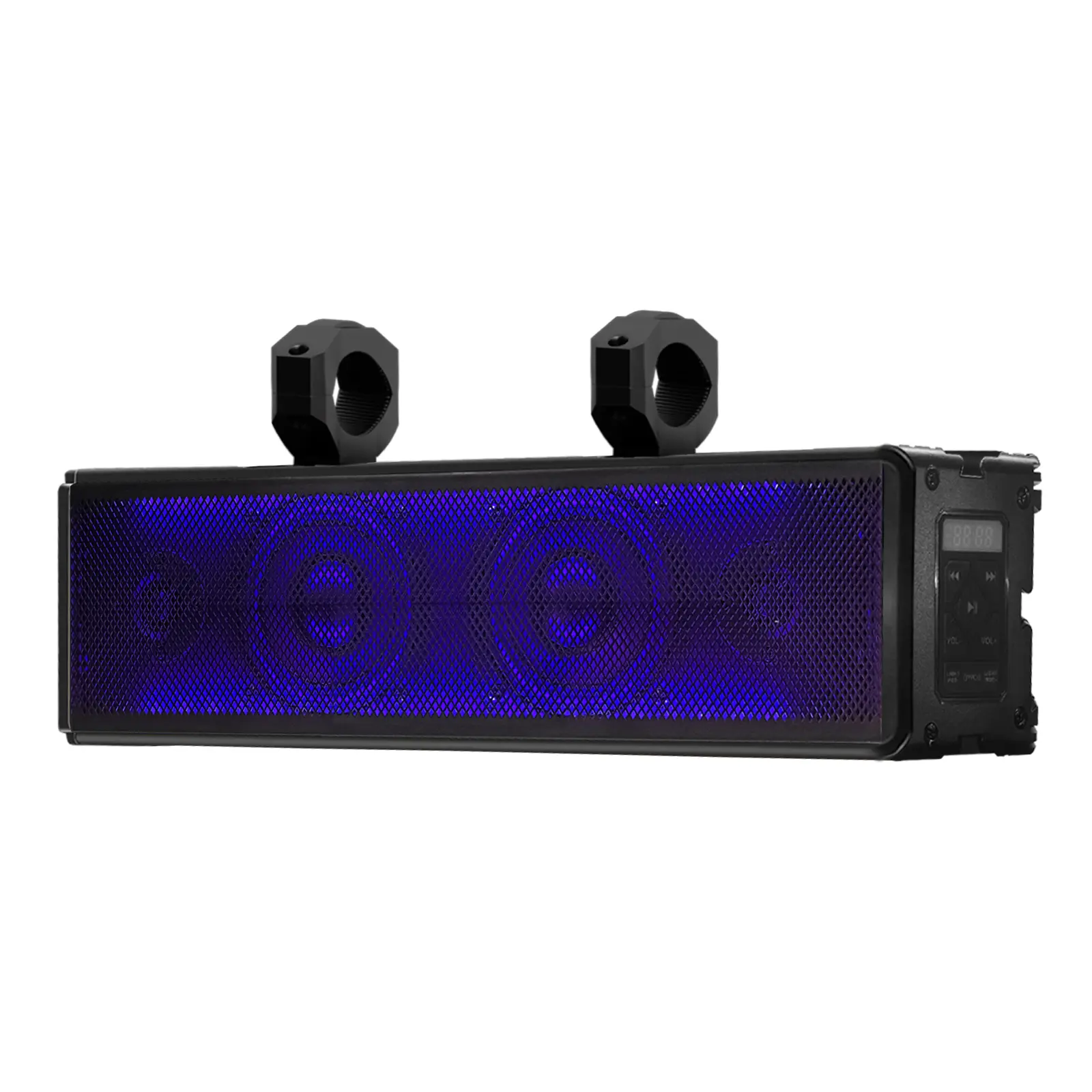 Korbros Golf Cart Sound Bar, 16.5inches, UTV / ATV, Motorcycle Audio with RGB Lighting, Bluetooth & USB/AUX – Outdoor Vehicle Audio System, Waterproof 500W Peak Power, Wireless Connectivity, Weatherproof, Speaker