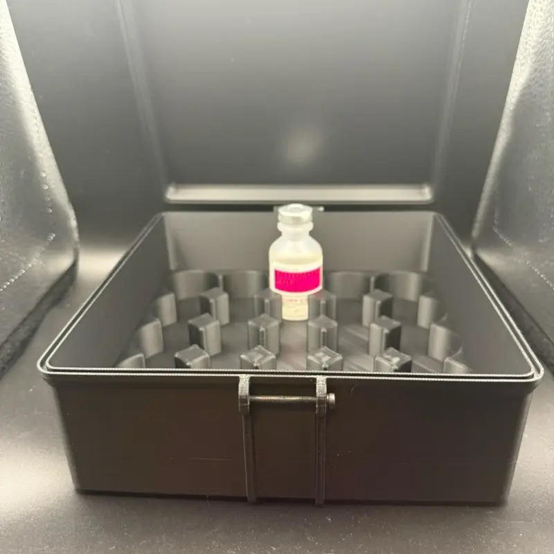 25 Slot Bac Water Bottle Storage Organizer 30ml Size 3D Printed Case for Efficient Storage and Organization