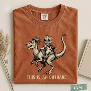 Comfort Colors Princess Donut and Mongo Shirt, Dungeon Crawler Carl Tee, Fantasy Book Reader Geeky Cat Lover T-Shirt