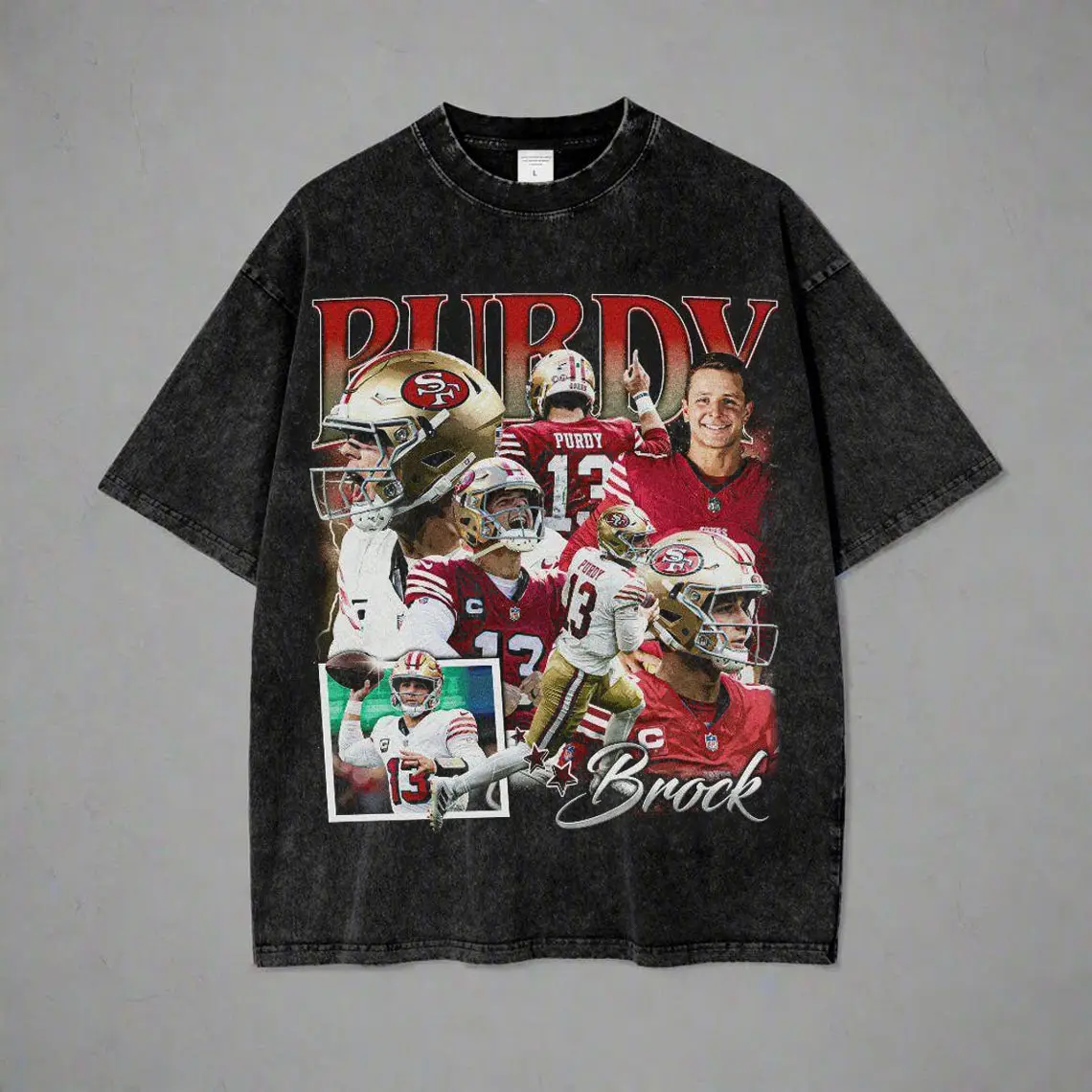 Brock Purdy Shirt, San Francisco 90s Vintage Football Fan Gift, Purdy Graphic Shirt, Gift For Fan Football, Gift for him, Wash T-shirt