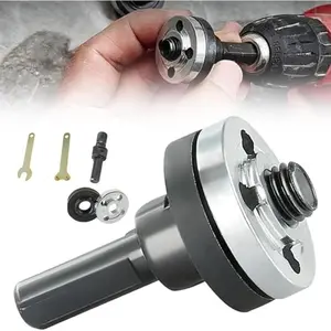 Electric Drill Angle Grinder Connecting Rod Set, 10mm Conversion Angle Grinding Adapter Connecting Rod Kit With Spanner For Cutting Disc, Polish Disc And Polish Sponge