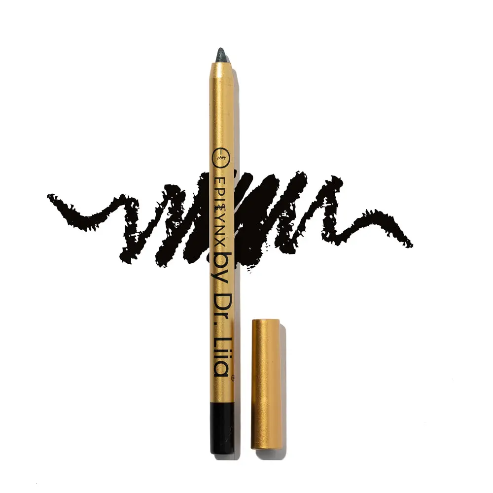 EPILYNX Gel Eyeliner Pencil - Beauty Products for Sensitive Eyes, Waterproof Smudge-Proof Eyeliner, Long-Lasting Hypoallergenic Gluten-Free Vegan Shimmer Formula, Blackest Black, 1.2 mL (Ideal for Smokey Eye Looks)
