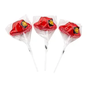 Firefighter Hat Shaped Lollipops - 12 Pc. | Mixed-Fruit Flavor