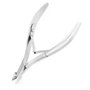 Professional Stainless Steel Cuticle Nipper - Cuticle Cutter & Remover Tool for Adults' Fingernails and Toenails - Silver Manicure & Pedicure Nail Care Accessory