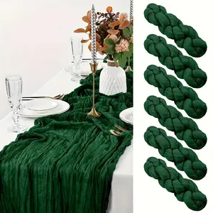 6-Pack Cheesecloth Gauze Table Runner Tablecloth Bohemian Style Elegant Multi Color Perfect for Weddings Bridal Showers Birthdays Special Occasions Christmas Table Decor tiktokshopspringglowup