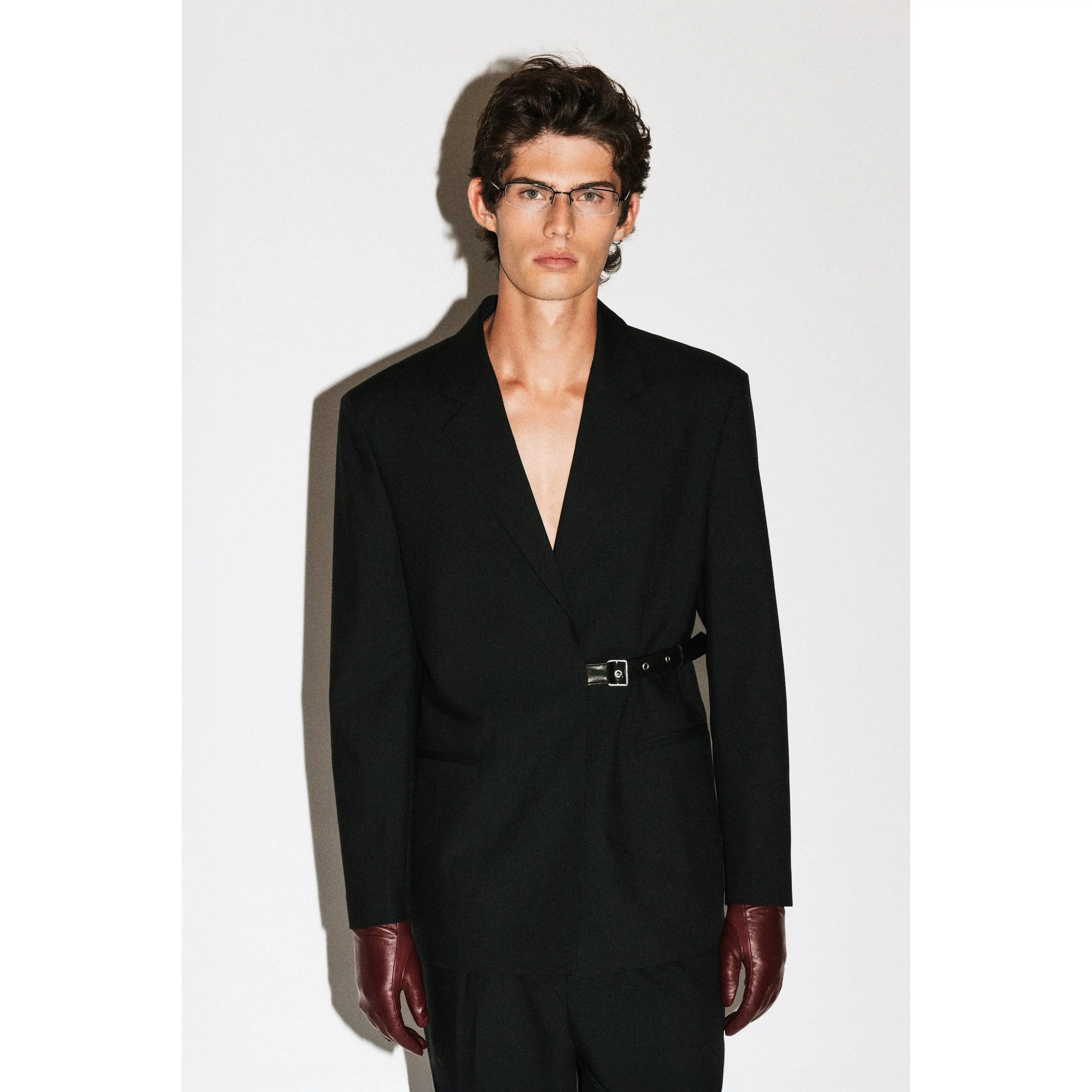 Peninsula Double-Breasted Belted Blazer