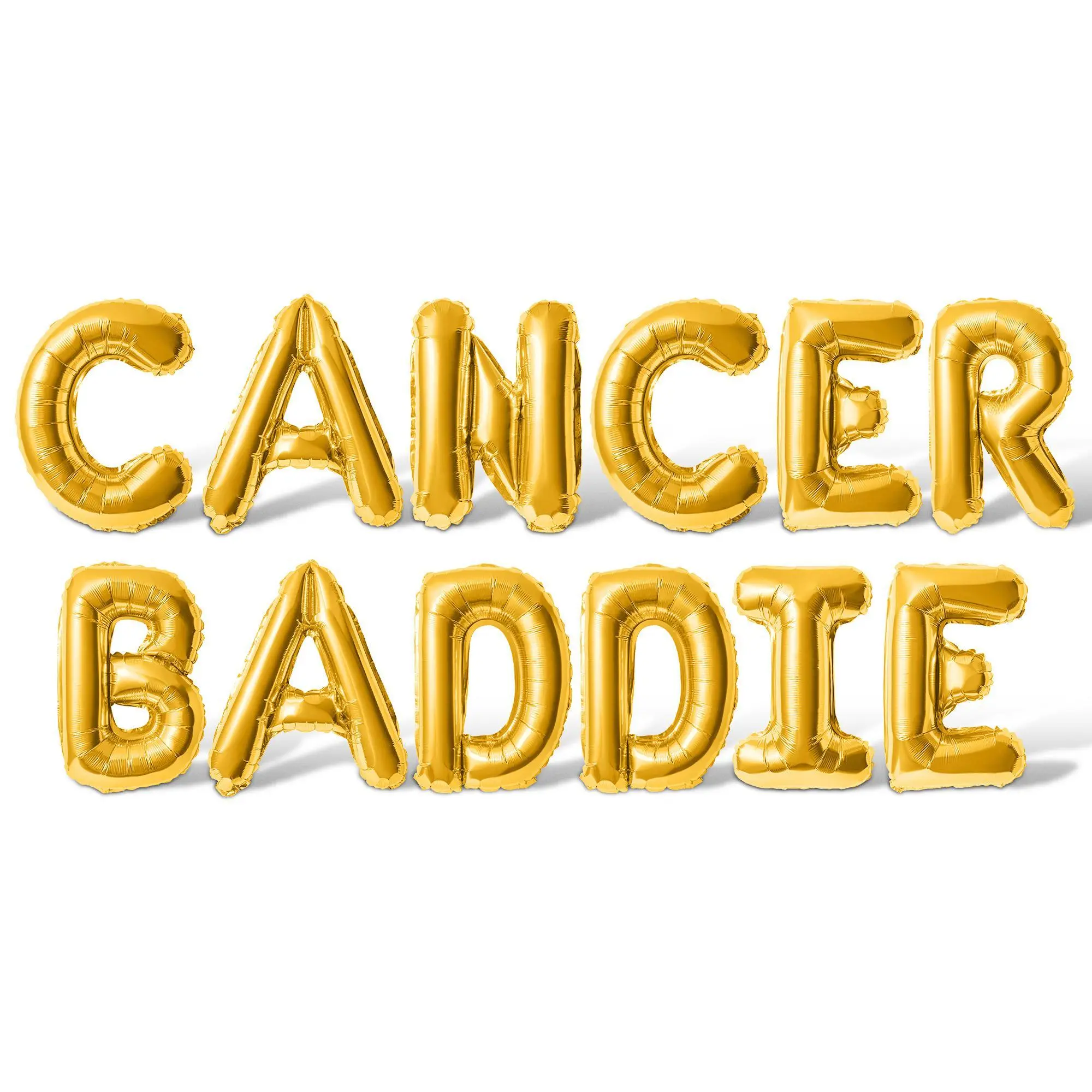 Letter Balloons - CANCER BADDIE 16" Inch Alphabet Letters Foil Mylar Balloon Cancer Birthday Party Banner