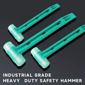 Shock-Absorbing Solid Rubber Mallet 28cm 11 Non-Marring Smooth Face Hammer for Flooring Furniture Woodworking with Ergonomic Grip