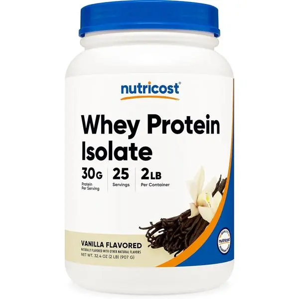 Whey Protein Isolate Powder, Vanilla Flavor, 2LBS Fitness & Nutrition Supplement