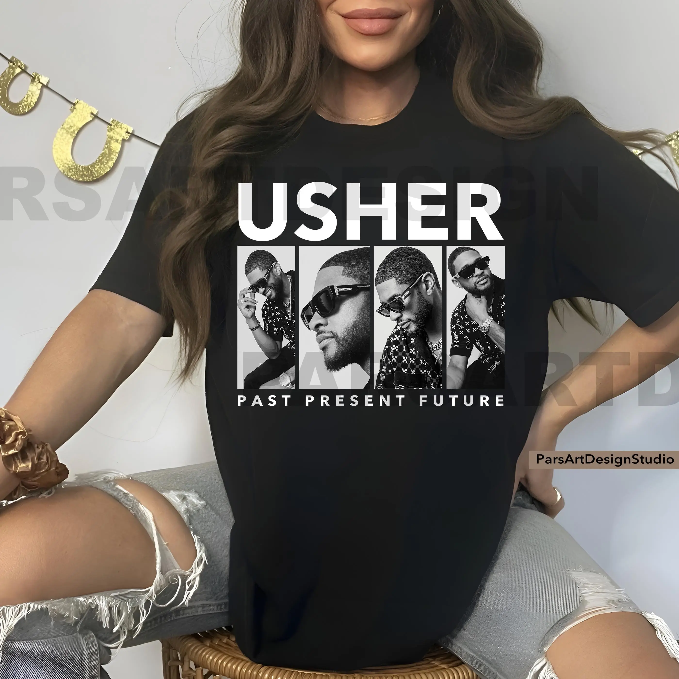 Usher world tour shirt Usher past present future world Tour shirt Usher t-shirt Usher fan merch Usher concert Usher gift