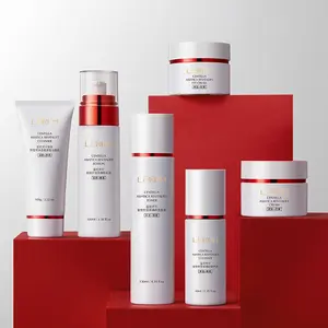 Centella Asiatica 6-Piece Skincare Gift Set | Red Holiday Box | Cleanse  Hydrate  Nourish | Cleanser, Toner, Serum, Lotion, Eye Cream & Face Cream