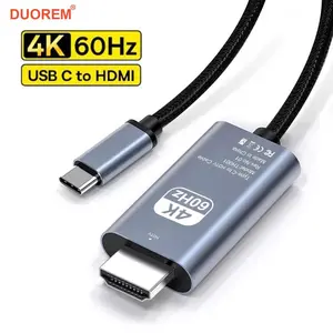 2m Type-C to HDMI Hdtv Sync Cable 4K 60hz High Definition Projection Adapter Line, Compatible with Home Cinema, HD TV, Gaming Console, Streaming Devices