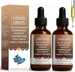 2pcs Black Walnut Wormwood Parasite Cleanse,Natural Herbal Cleansing Formula,Gut Cleanse with Soursop,Pumpkin Seed,Pau D'Arco,Garlic & Oregano,Gentle Digestion Support,Gut Balance   #SummerVibes